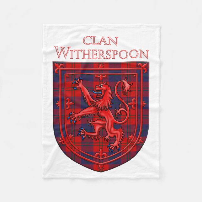 Couverture Polaire Witherspoon Tartan Scottish Plaid Lion Rampant (Devant)