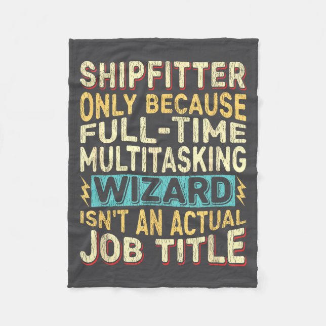 Couverture Polaire Wizard Job Title Quote - Funny Shipfitter  (Devant)
