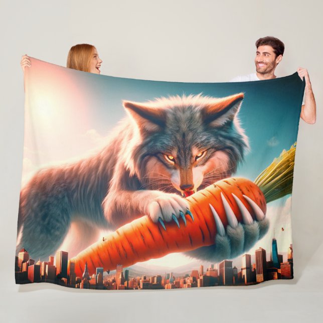 Couverture Polaire Wolf Art (En situation)