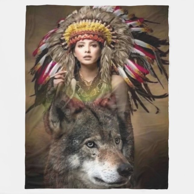Couverture Polaire WOLF et INDIAN MADIEN (Devant)