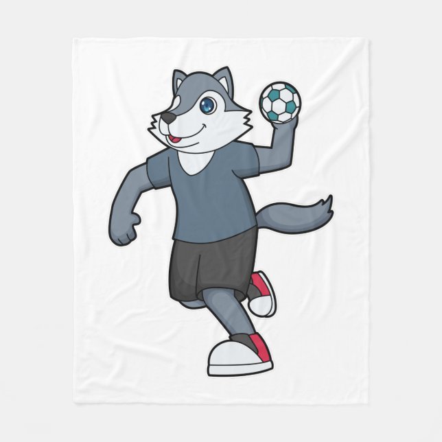 Couverture Polaire Wolf Handball joueur Handball (Devant)