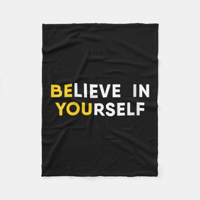 Couverture Polaire Womens Believe In Yourself Motivation Quote V-neck (Devant)