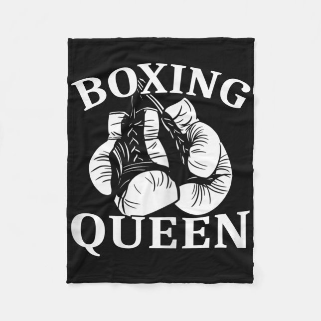 Couverture Polaire Womens Boxing Queen Fighter Kickboxing  (Devant)