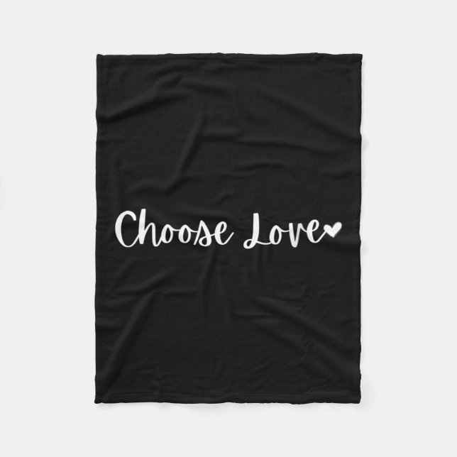 Couverture Polaire Womens Choose Love Motivational Mantra V-neck  (Devant)