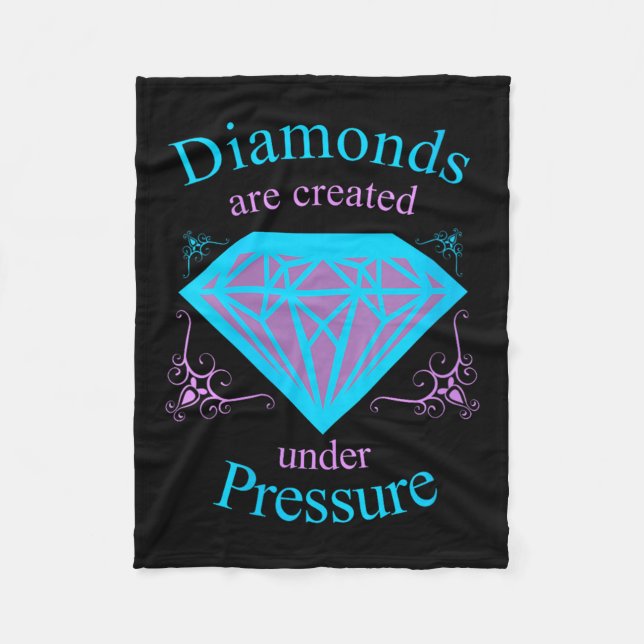 Couverture Polaire Womens Diamonds Are D Under Pressure - Motivationa (Devant)