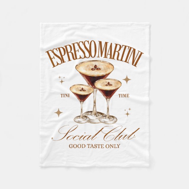 Couverture Polaire Womens Espresso Martini Social Club Drinking Tail  (Devant)