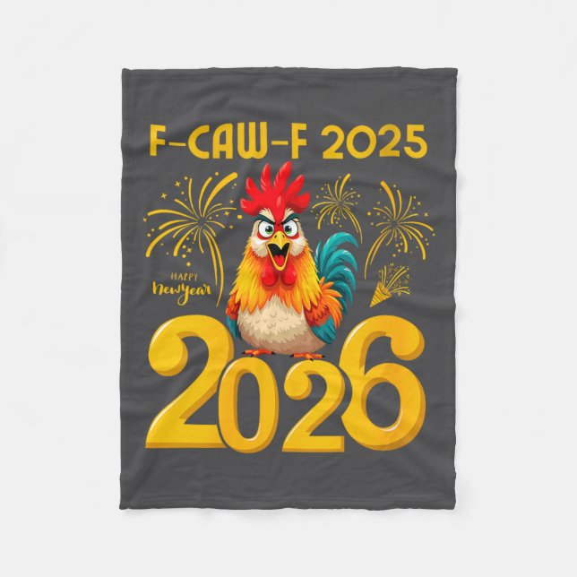 Couverture Polaire Womens F-caw-f 2025 Happy New Year 2026 Funny Chic (Devant)