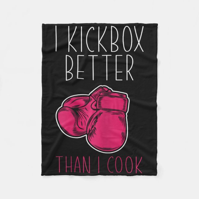 Couverture Polaire Womens Funny Kickboxer - I Love Kickboxing  (Devant)