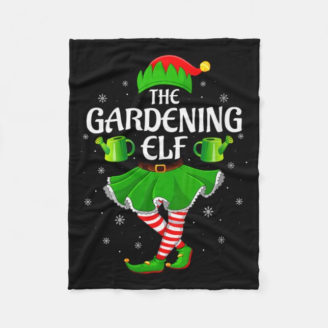 Couverture Polaire Womens Gardening Elf Christmas Family Girls Women  (Devant)