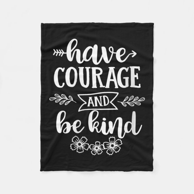 Couverture Polaire Womens Have Courage And Be Kind Sitive Quotes Moti (Devant)