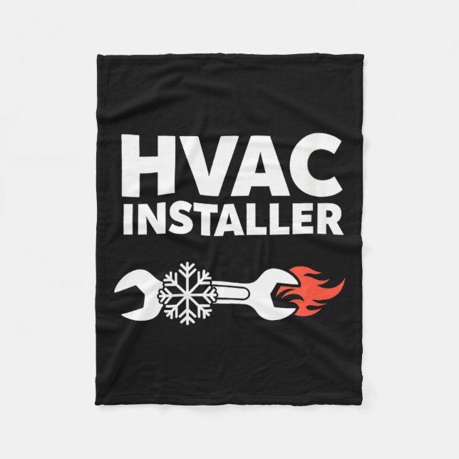Couverture Polaire Womens Hvac Installer Funny Hvac Tech Technician F (Devant)