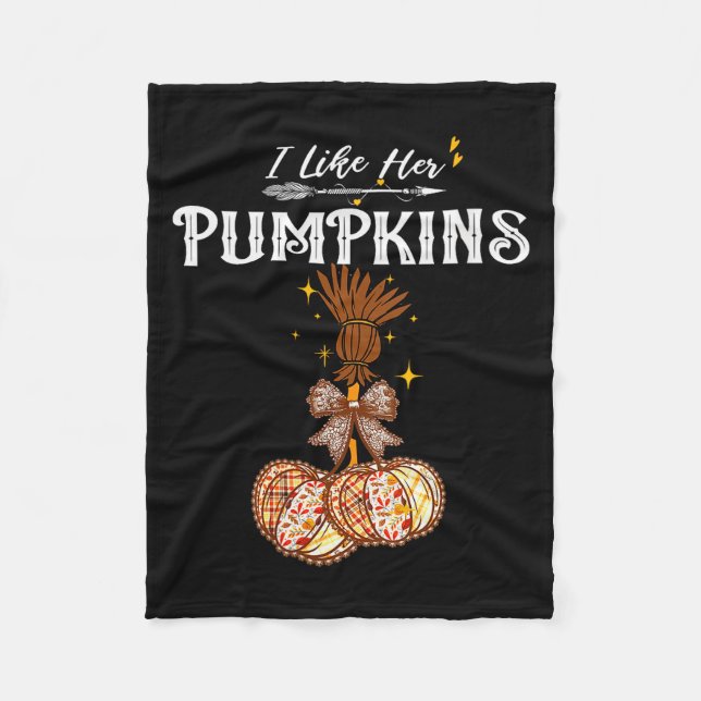 Couverture Polaire Womens I Like Her Pumpkins She Likes My Broomstick (Devant)