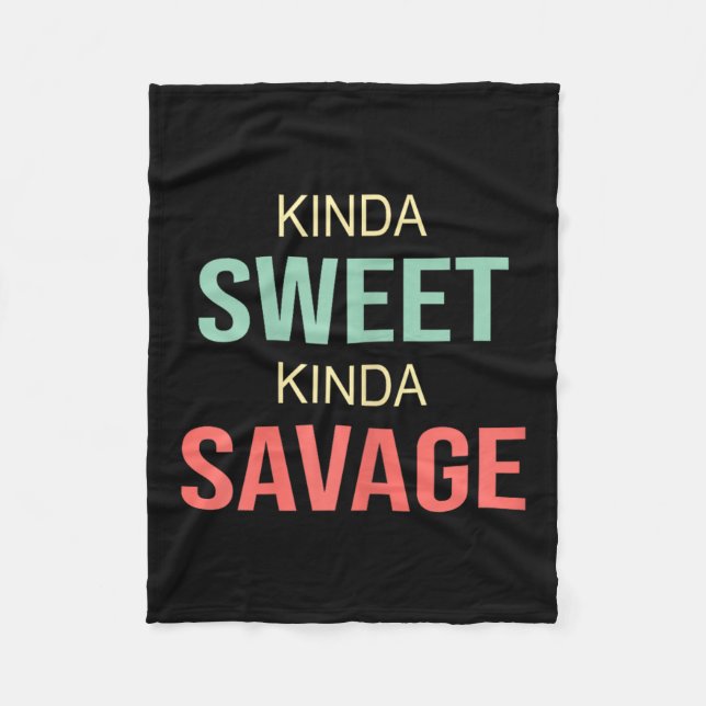 Couverture Polaire Womens Kinda Sweet Kinda Savage - Motivational Slo (Devant)