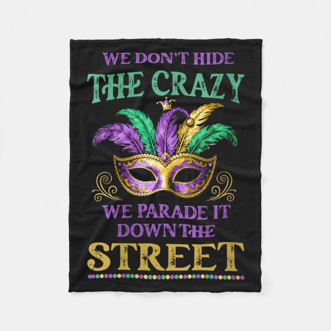 Couverture Polaire Womens We Don't Hide The Crazy We Parade It Mardi  (Devant)
