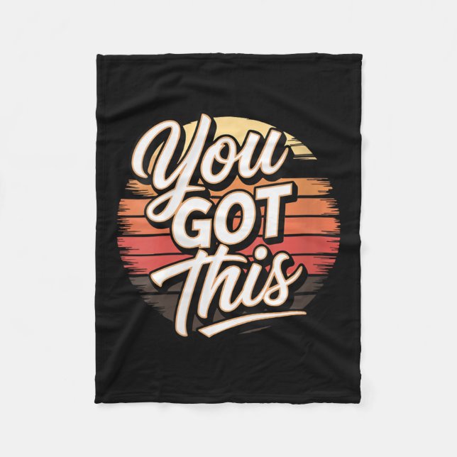 Couverture Polaire Womens You Got This – Retro-insred Motivational V- (Devant)