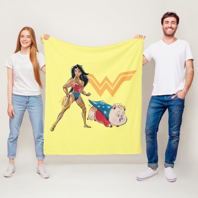 Couverture Polaire Wonder Woman & PB (En situation)