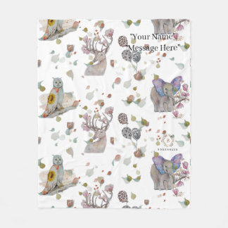 Couverture Polaire Woodland Theme Baby  Fleece Blanket