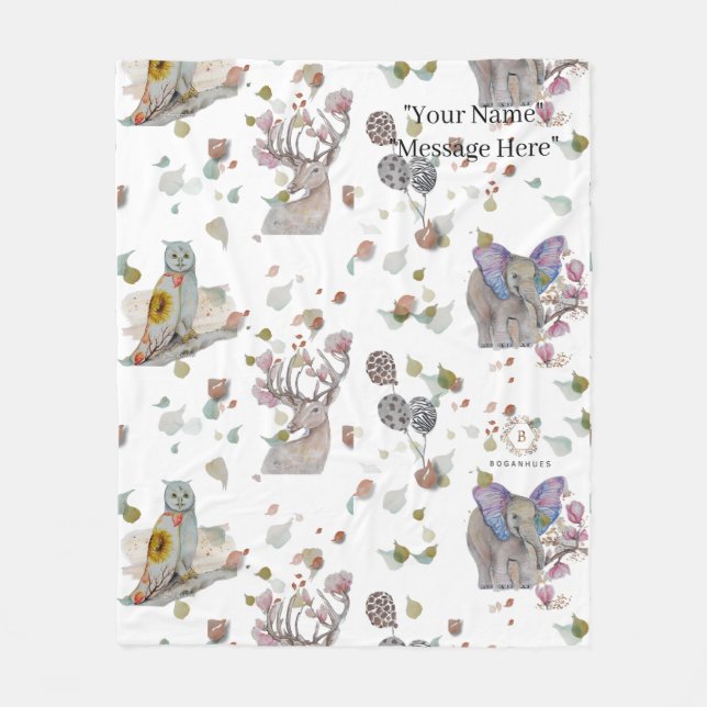 Couverture Polaire Woodland Theme Baby  Fleece Blanket (Devant)