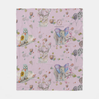 Couverture Polaire Woodland thème bébé