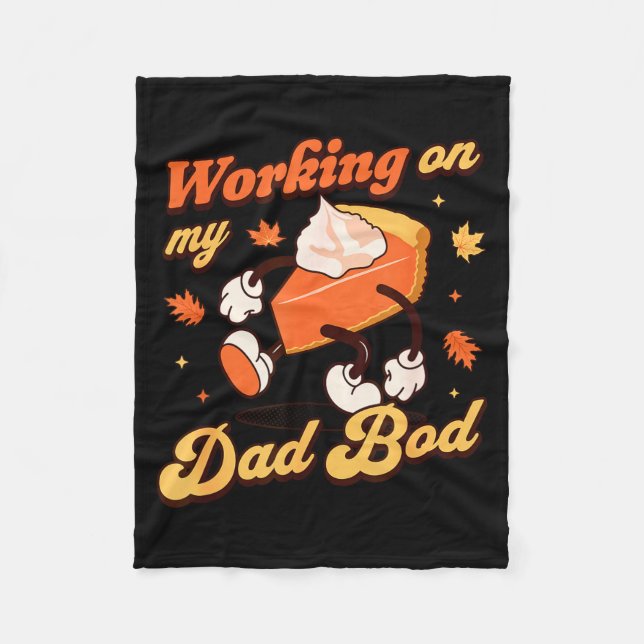 Couverture Polaire Working On My Dad Bod - Thanksgiving Pregnancy Ann (Devant)