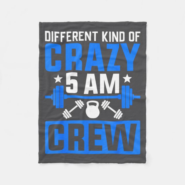 Couverture Polaire Workout Squad 5am Crew Funny Gym Quote  (Devant)
