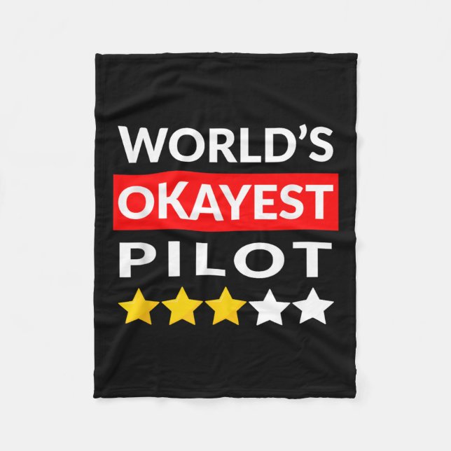 Couverture Polaire Worlds Okayest Pilote - Drôle avion (Devant)