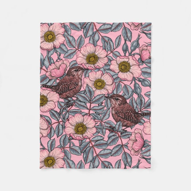Couverture Polaire Wrens en rose (Devant)