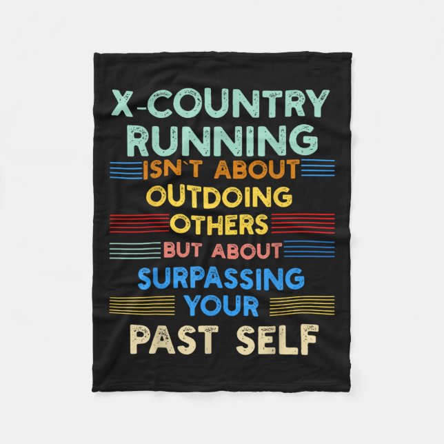 Couverture Polaire X-country Running Is Outwork Your Past Self Sitive (Devant)
