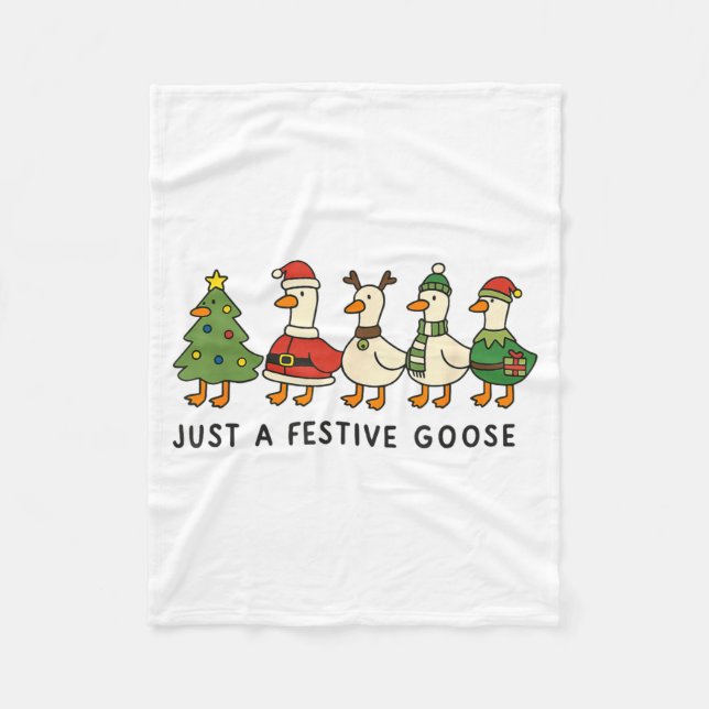 Couverture Polaire Xmas Funny Silly Goose Christmas Pjs Just A Festiv (Devant)