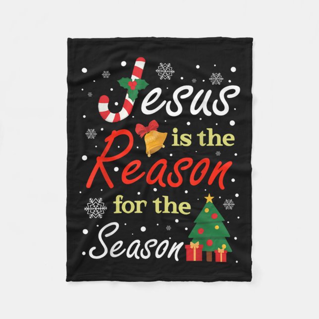 Couverture Polaire Xmas Jesus Is The Reason For The Season Christmas  (Devant)