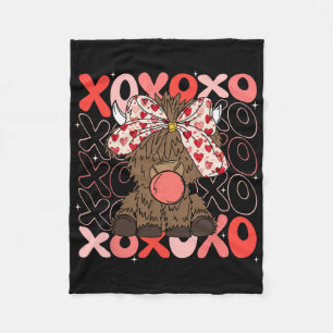 Couverture Polaire Xoxo Vache Saint Valentin Bubblegum Saint Valentin