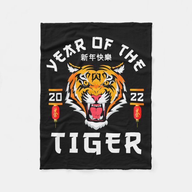 Couverture Polaire Year Of The Tiger 2022 - Lunar Happy Chinese New Y (Devant)
