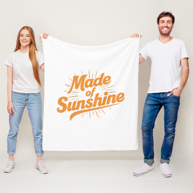 Couverture Polaire Yellow Orange Made Of Sunshine Aesthetic (En situation)