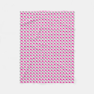 Couverture Polaire Yin yang gris et rose motif