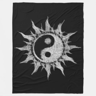 Couverture Polaire Yin-yang - Soleil Mystique - Les dualités de Manda