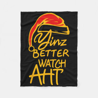 Couverture Polaire Yinzer Noël Pittsburgh Santa Yinz Mieux Regarder