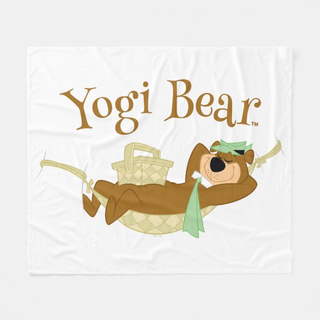 Couverture Polaire Yogi Bear Pique-nique Hammock Nap Time (Devant (Horizontal))