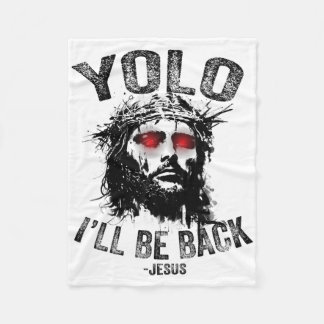 Couverture Polaire Yolo je serai par Jésus Résurrection Chrétiens Fu