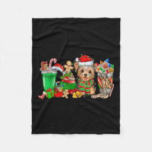 Couverture Polaire Yorkie Chien de Noël Pyjamas Café Latte Mugs Xma