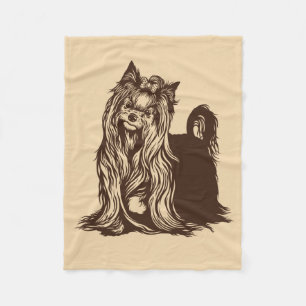 Couverture Polaire yorkshire terrier