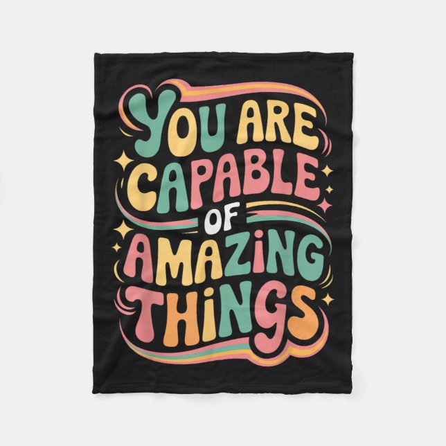 Couverture Polaire You Are Capable Of Amazing Things  (Devant)