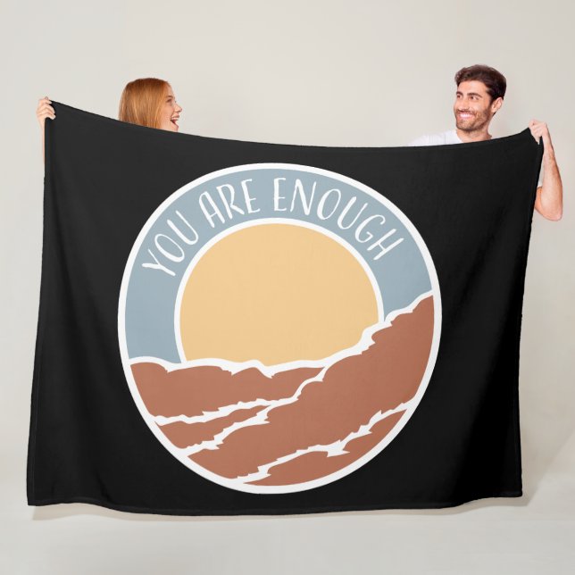 Couverture Polaire You Are Enough Self Love Motivational Quote Logo (En situation)