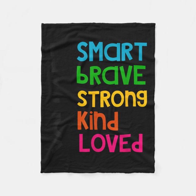 Couverture Polaire You Are Smart Brave Strong Kind Loved Motivation T (Devant)