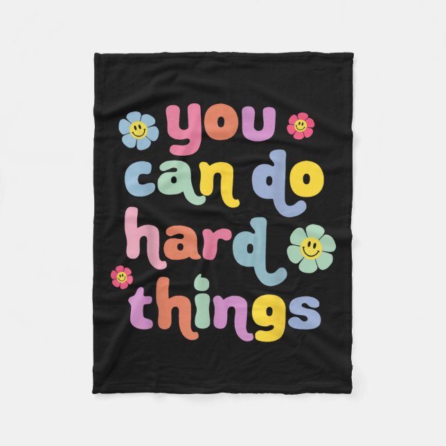 Couverture Polaire You Can Do Hard Things Teacher Back To School Moti (Devant)