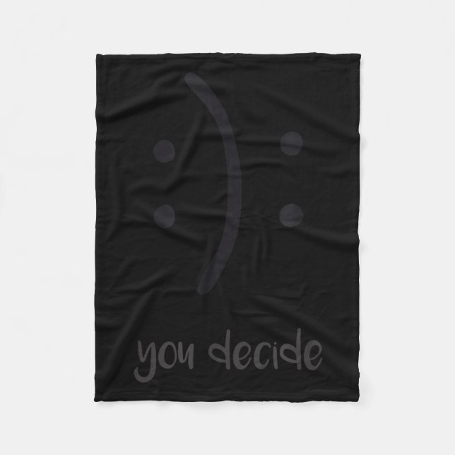 Couverture Polaire You Decide Trendy Emotions Happy Sad  (Devant)