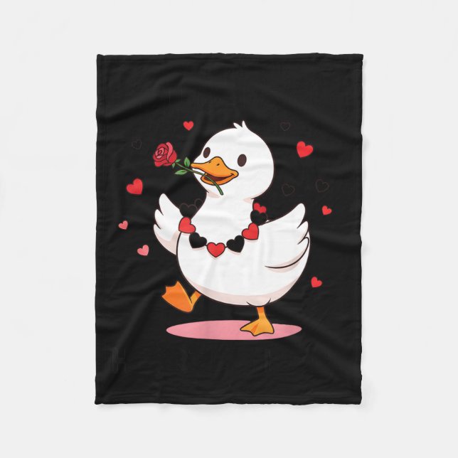 Couverture Polaire You Make My Heart Go Honk Funny Goose Valentine’s  (Devant)