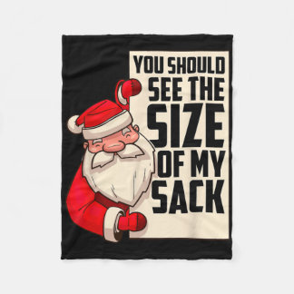 Couverture Polaire You Should See The Size Of My Sack Funny Santa Chr
