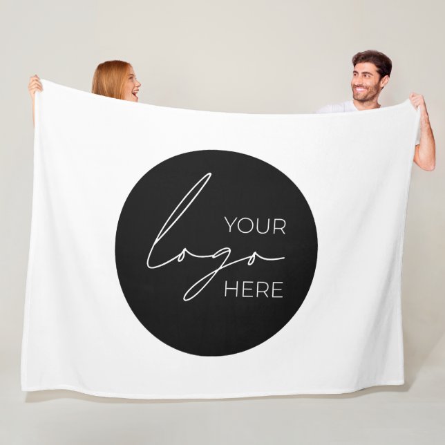 Couverture Polaire Your Business Logo Promoteur Business Company (En situation)