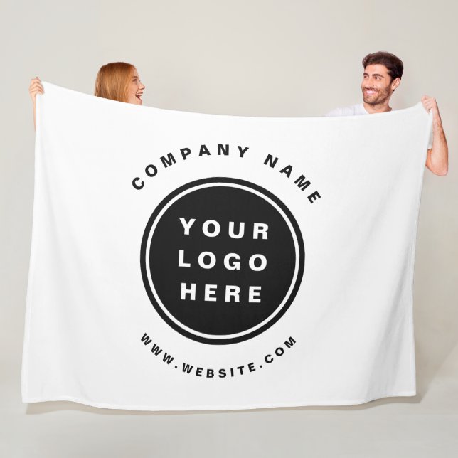 Couverture Polaire Your Business Logo Promoteur Business Company (En situation)