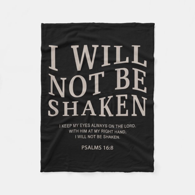 Couverture Polaire Youth I Will Not Be Shaken Christian Teen Girl Wom (Devant)